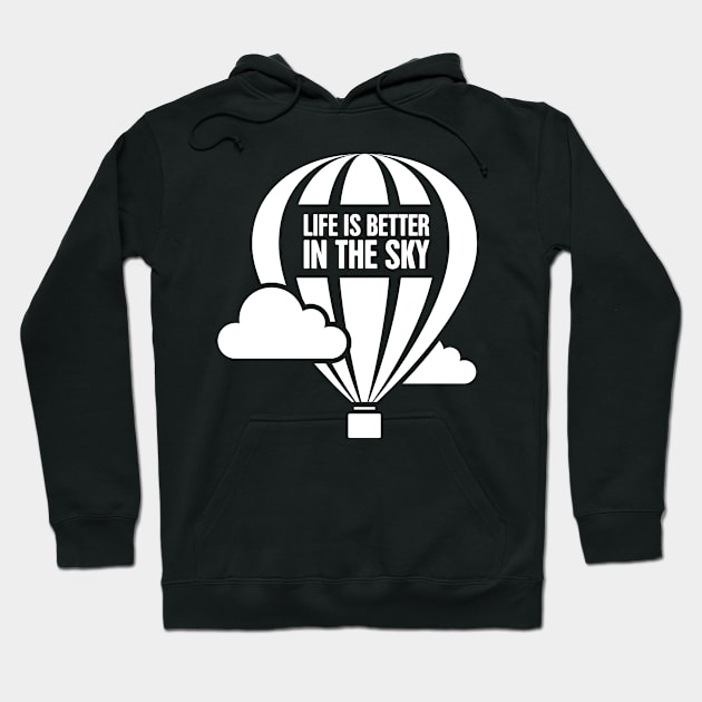 In The Sky | Hot Air Balloon Graphic Hoodie by MeatMan